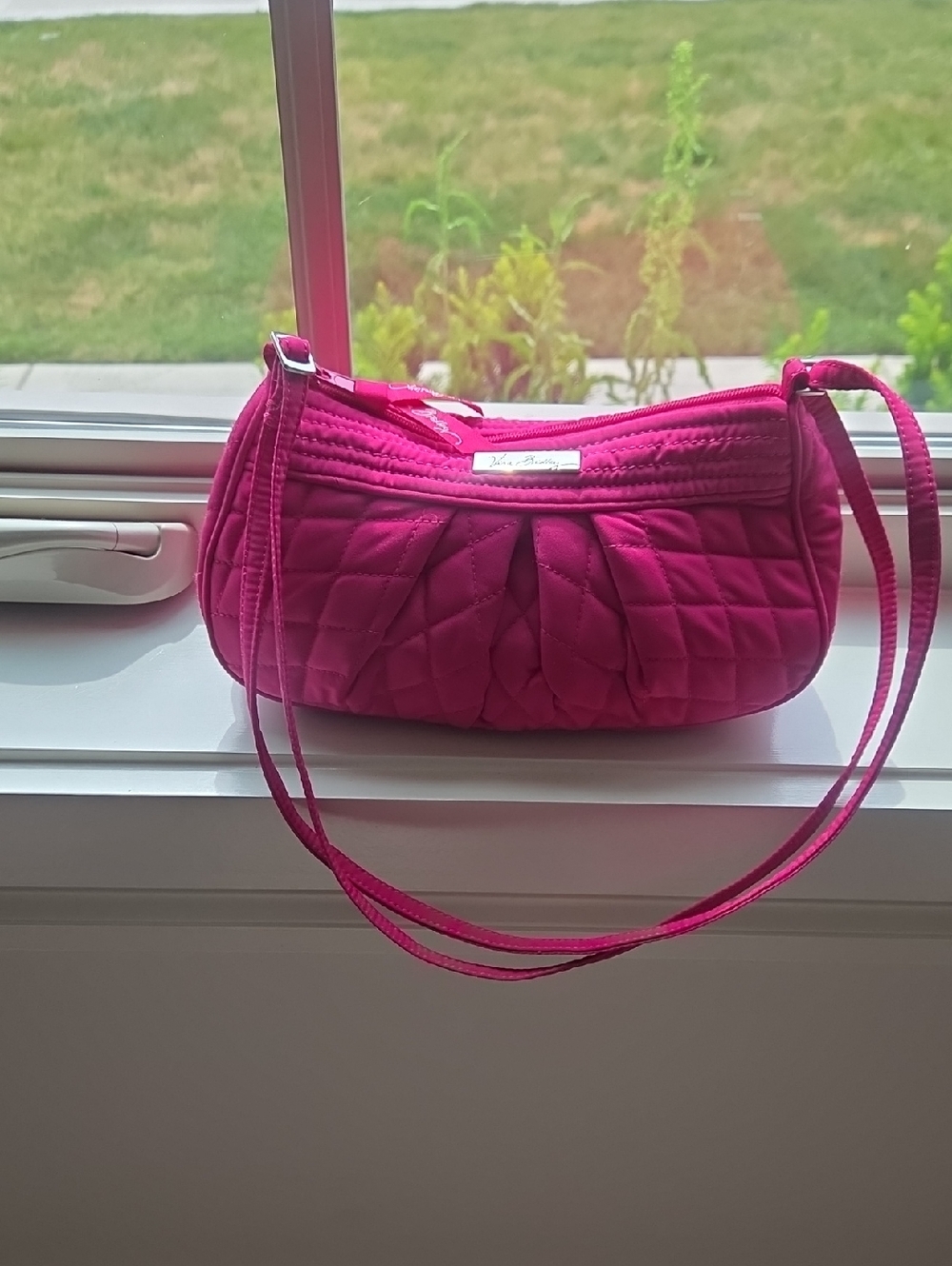 Vera Bradley Small Hot Pink Quilted Crossbody Shoulder Bag